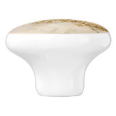 Gold en Pearl - Splatter en flow Keramische Knop (Zijkant)