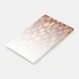 Gold- en Red Leaf-patroon Post-it® Notes