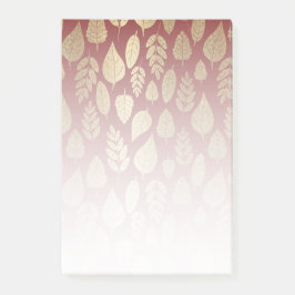 Gold- en Red Leaf-patroon Post-it® Notes