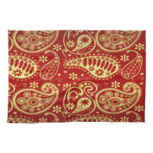 Gold- en Red Paisley-patroon
