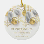 Gold en Silver Business Keramisch Ornament (Voorkant)