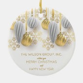 Gold en Silver Business Keramisch Ornament (Achterkant)