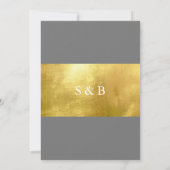 Gold en Silver Elegant Winter Beide ouders bruilof Kaart (Achterkant)