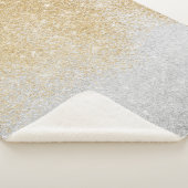 Gold en Silver Glitter Ombre Luxury Design Sherpa Deken (3/4)
