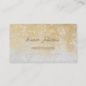 Gold en Silver Glitter Ombre Luxury Design Visitekaartje (Voorkant)