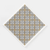 Gold- en Silver Laced Medallions Pattern Servet (Hoek)