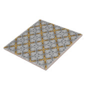 Gold- en Silver Laced Medallions Pattern Tegeltje (Zijkant)