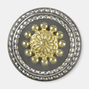 Gold en Silver Medallion Magneet