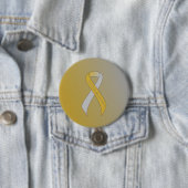 Gold- en Silver Ribbon-ondersteuningsbewustzijn Ronde Button 7,6 Cm (In situ)