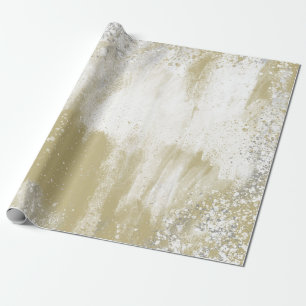 Gold en Silver Spattered Cadeaupapier