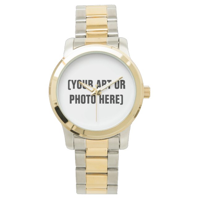  Gold en Silver Tone Watch Horloge (Voorkant)