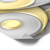 Gold en Silver Yin en Yang Poster (Hoek)