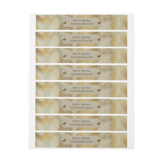 Gold- en Tan-marmer Omwikkelbaar Adreslabel (Vel)