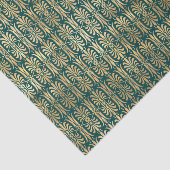 Gold en Turquoise  Pattern Tissuepapier (Detail)