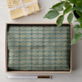 Gold en Turquoise  Pattern Tissuepapier (Geschenk)