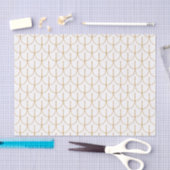 Gold en White Art Deco Fish Scale Pattern Tissuepapier (Craft)