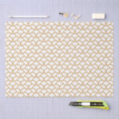 Gold en White Art Deco Fish Scale Pattern Tissuepapier (Craft)