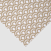 Gold en White Art Deco Fish Scale Pattern Tissuepapier (Detail)
