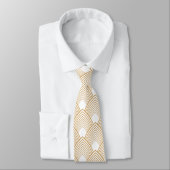 Gold en White Art Deco Pattern Stropdas (Gebonden)