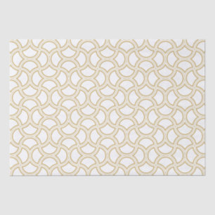 Gold en White Art Deco Pattern Tissuepapier
