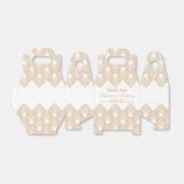 Gold en White Art Deco Pattern Wedding Bedankdoosjes (Uitgevouwen)