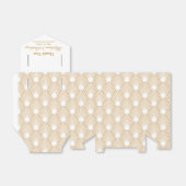 Gold en White Art Deco Pattern Wedding Bedankdoosjes (Uitgevouwen)