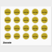 Gold en White Business - Hartelijk dank Ronde Sticker (Vel)