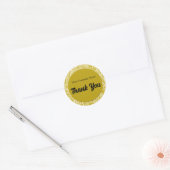 Gold en White Business - Hartelijk dank Ronde Sticker (Envelop)