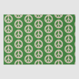 Gold- en White Celtic Peace Sign-patroon Tissuepapier