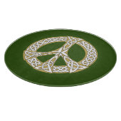 Gold en White Celtic Peace Sign Snijplank (Hoek)