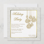 Gold en White Custom Corporate Holiday Uitnodiging (Voorkant)