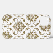 Gold en White Damask Pattern Case-Mate iPhone Case (Achterkant (horizontaal))