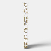 Gold en White Damask Pattern Case-Mate iPhone Case (Achterkant / Links)