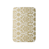 Gold en White Elegant Damask Pattern Badmat (Voorkant Verticaal)