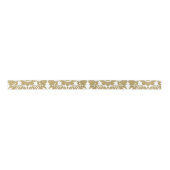 Gold en White Elegant Damask Pattern Lint (Voorkant)