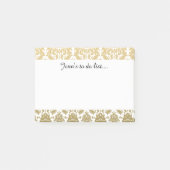 Gold en White Elegant Damask Pattern Post-it® Notes (Voorkant)