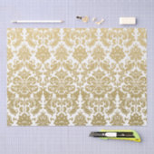 Gold en White Elegant Damask Pattern Tissuepapier (Craft)