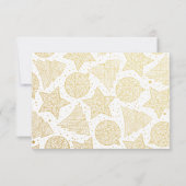 Gold- en White-kerstfeestdag fotokaarten Kaart (Achterkant)