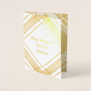 Gold en White Photo Template Folie kerstkaart Folie Kaarten