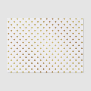 Gold en White Polka Dots Tissuepapier