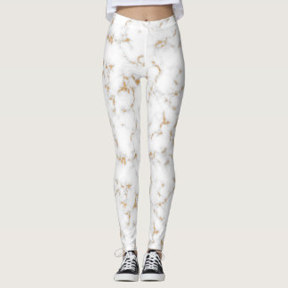 Gold- en witmarmer-Leggings Leggings