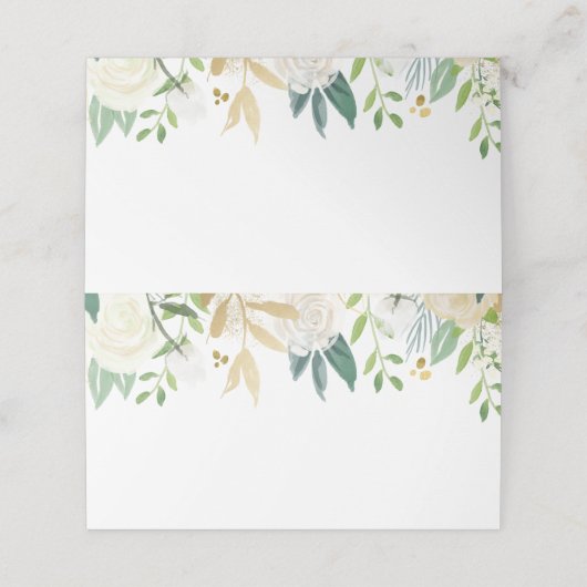 Gold- en witte bruiloft - Etiketten (Buitenkant ongevouwen)