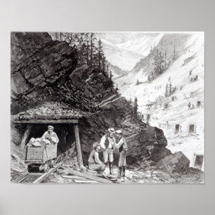 Gold- en zilvermijning poster