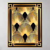 Gold- en zwart art-deco-design poster (Voorkant)