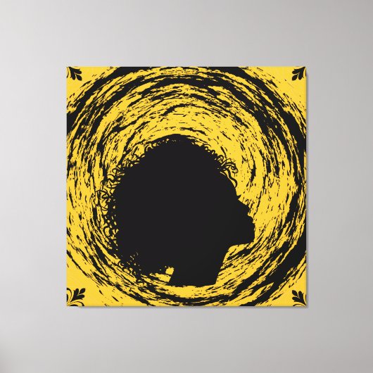 Gold en zwart canvas afdruk (Voorkant)