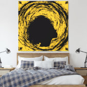 Gold en zwart canvas afdruk (Insitu (Slaapkamer))