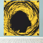 Gold en zwart canvas afdruk (Insitu (Houten vloer))