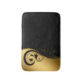 Gold- en zwart Floral-design Badmat (Voorkant Verticaal)