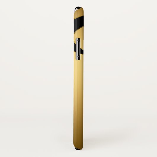 Gold- en zwart Floral-design Case-Mate iPhone Case (Achterkant / rechts)