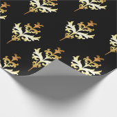 Gold- en zwart Patroon Cadeaupapier (Hoek)